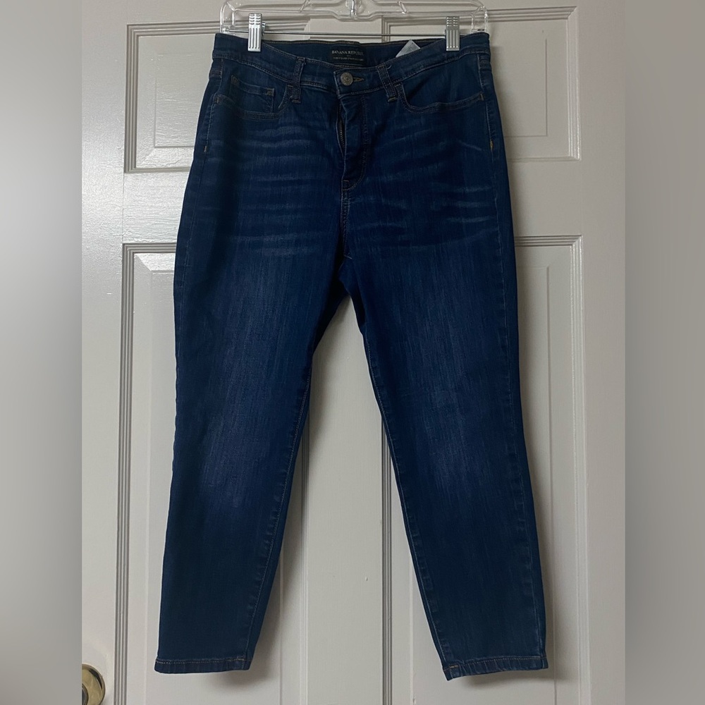 Banana Republic Deep Blue Ankle Jeans 10 Petite